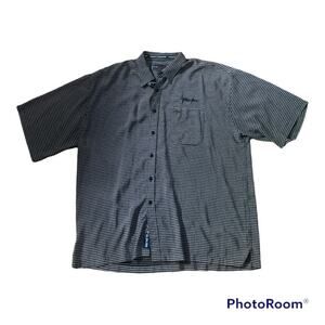 Phat Farm mens 3xl xxxl logo y2k button up short sleeve shirt polo